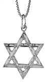 Sterling Silver Star of David Pendant, 7/8 in. (23mm)