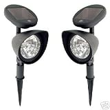 Outdoor Living : 8 x LED SPOTLIGHTS GARDEN SOLAR POWERED GARDEN LIGHTS