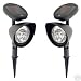 4 x GARDEN LED SPOTLIGHTS SOLAR POWERED GARDEN LIGHTS
