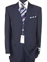 Italian 3 Button 2pc Mens Suit Merino Wool 140's Hand Tailored Year Round Use Business Suit Dark Navy