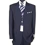 Italian 3 Button 2pc Mens Suit Merino Wool 140's Hand Tailored Year Round Use Business Suit Dark Navy