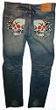 Men's Ed Denim Jeans Jerry Spider Skull Available in Many Sizes