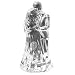 Waterford Bride & Groom Cake Topper