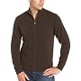 Red Moon Men's 100% Cashmere Full-length Zipper Cardigan Sweater