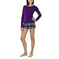 Xhilaration&reg; Juniors Long Sleeve Tee & Flannel Boxer Collection - Purple/Plaid