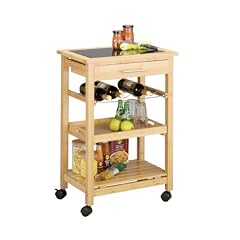 Zeller 13778 K�chenrollwagen, Bamboo/Glas-Top / 58 x 40 x 85