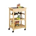Zeller 13778 K�chenrollwagen, Bamboo/Glas-Top / 58 x 40 x 85