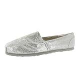 GROOVE Magic Canvas Slip On Glitter Casual Womens Shoes