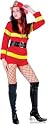 Women's Sexy Red Firefighter Costume (Medium 6-8)