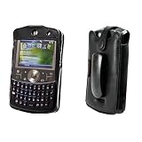PREMIUM ELITE EXEUTIVE LAMBSKIN LEATHER CASE (With 2 Optional Belt Clips; 1 Swivel Clip, 1 Spring Clip) for MOTOROLA Q9H - RETAIL PACKAGING