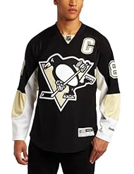 Apparel: NHL Pittsburgh Penguins #87 Sidney Crosby Reebok Edge Premier Player Jersey (Black, Medium) - Reebok