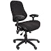 BodyBilt J2504x Black Fabric XL High Back Task Ergonomic Chair with Arms, 22" Length x 21.50" Width Backrest, 26" Width Seat, Grade 3 Comfortek