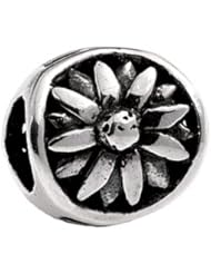 SilveRado(tm) MS019 Sterling Silver Gazania Bead / Charm
