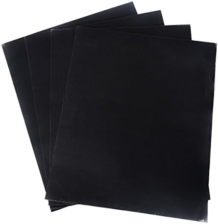 1 Set of 4 PCS High Quality Grill Mats PTFE Coating Fiberglass Fabric Cooking Baking Mat BBQ Grill Mat Easy Bake NonStick Grilling Mats 4 Mats Per Pack Barbecue Grill Black 15.7 x 12.9 Inches
