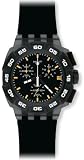 Swatch Men’s SUIB414 Rubber Analog with Black Dial Watch