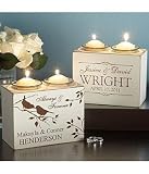 Personalized Wedding Gifts - Wedding Candle Holder Block