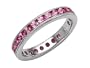 1.70 cttw Karina B(tm) Pink Sapphire Eternity Band With Millgrain - Platinum, 18kt White or Yellow Gold