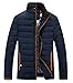 ZSHOW Men's Winter Double Hooded Thicken Quilted Cotton Jacket(Navy,X-Large)