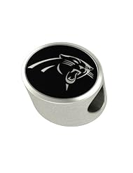 Carolina Panthers NFL Jewelry and Bead Fits Most European Style Bracelets. High Quality Bead in Stock for Immediate Shipping