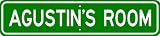 AGUSTIN ROOM SIGN - Personalized Gift Boy or Girl, Aluminum