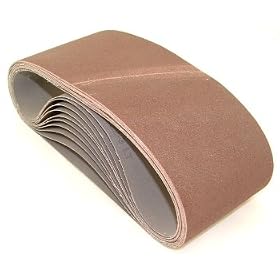 Aluminum Oxide Sanding Belts, 4 by 24, 60 Grit, Pack of 10. by