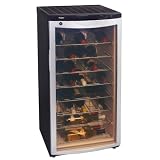 Haier HVFO42ABL 42-Bottle Wine Cellar, with Contoured Smoked Glass Door