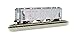Bachmann Industries PS-2 Silver with Red Lettering Union Pacific Three-Bay Covered Hopper Vehicle (N Scale)