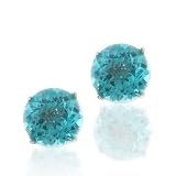 14k Yellow Gold 6mm Apatite 4-Prong Stud Earrings