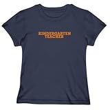 T-Shirt Woman Navy Blue  Kindergarten Teacher  Occupations