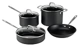 Emerilware Hard Anodized non stick 7 piece set with glass lids