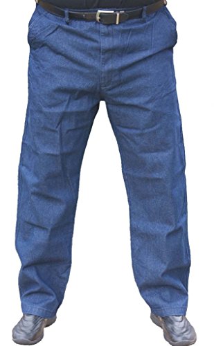 The Senior Shop Men's Full Elastic Waist Denim Jeans