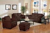 Loveseat Sofa in Chocolate Microfiber