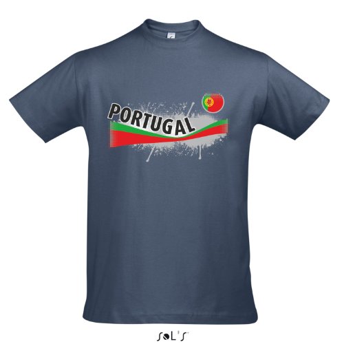 Fanshirt Herren PORTUGAL Ländershirt EM / WM Trikot S-XXL , Denim , S