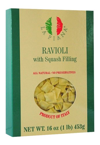 La Piana  Ravioli With Squash Filling, 16-Ounce Boxes (Pack of 3)