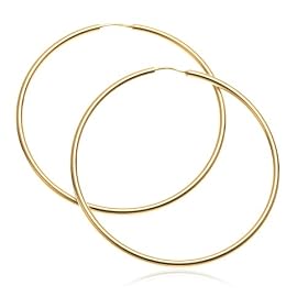 14k Yellow Gold Large Eternity Hoop Earrings by Amazon.com Collection
