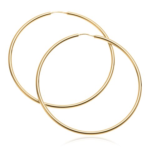 Childrens Toyshop  Jewelry : 14k Yellow Gold Large Eternity Hoop Earrings