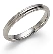 Platinum 2.5mm Comfort Fit Milgrain Band