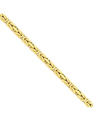 14k 6.50mm Byzantine Chain, Best Quality Free Gift Box Satisfaction Guaranteed