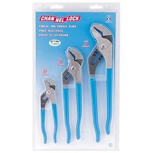 Channellock 3 Piece 9-1 2-Inch, 6-1 2-Inch, and 12-Inch Tongue and Groove Plier Gift Set by CHANNELLOCK