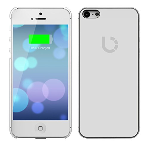 BEZALELÂ® Qi Wireless Charging Receiver Phone Case Back Cover for iPhone 5 5S with 1 Amp Output | White | Flexiable Lightning Connector | Slim | Compatible with Qi Wireless Charger Dock Charging Pad