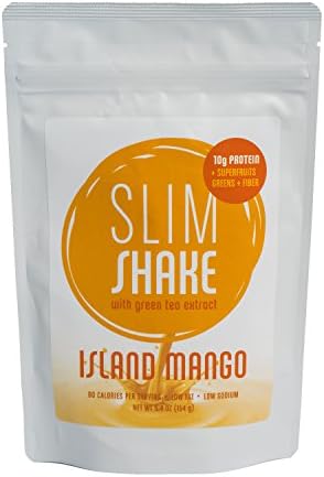 Slim Shake, Proteins (10g) + Superfruits + Greens + Fiber, Drink Mix Powder (Island Mango)