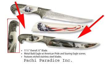 USA Eagle Soaring Knife With Stainless Steel Blade