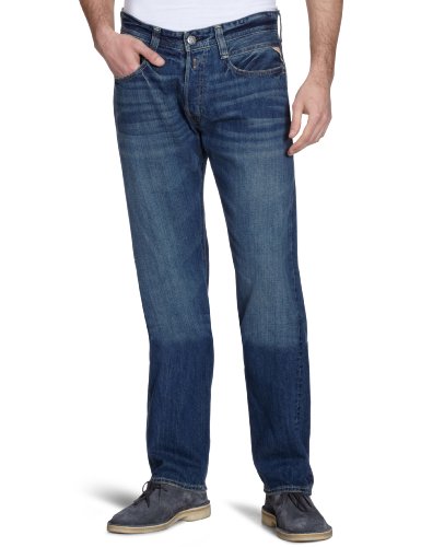 Replay Herren Jeans Normaler Bund Newdoc MA975 .000.410 935, Gr. 38/34, Blau (11.5 OZ deep Preisvergleich