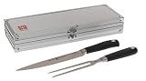 Wüsthof Grand Prix II 2-Piece Carving Set in a Brushed-Aluminum Gift Chest