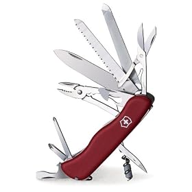 Victorinox Swiss Army Work Champ Pocket Knife (Red)