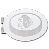 Chicago Blackhawks Laser-Etched Money Clip - Hockey Puck Shape