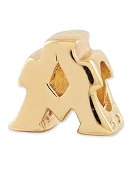 Sterling Silver Gold plated Reflections Letter A Bead