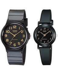 Casio #MQ24-1B2/LQ139A-1 Men and Womens Classic Analog Watches