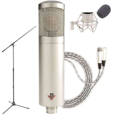 Studio Projects C1 V2 Bundle Includes C1 V2 Mic Shockmount Wind Screen Mic Case Jamstand Mic Stand and 20 Foot Litz Cable