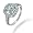 7MM Cushion Cut Green Amethyst Ring In Sterling Silver 1.50 CT In Size 5 (Available In Sizes 5 - 9)